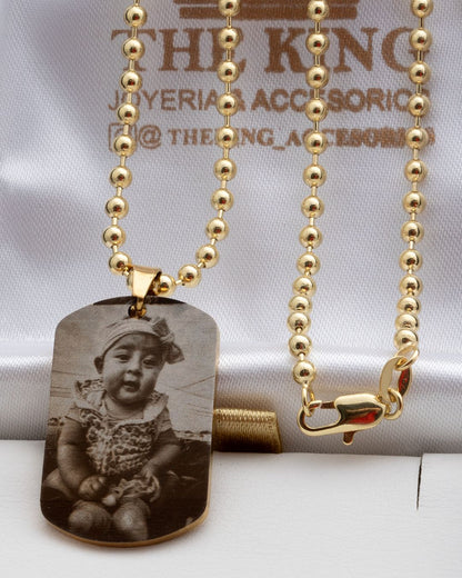 Custom 18k Gold Plated Photo Pendant