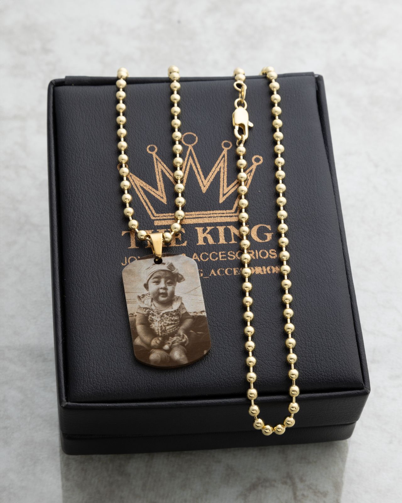 Custom 18k Gold Plated Photo Pendant