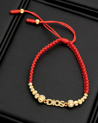 Dios bracelet with 3,4 and 6mm Italian beads red