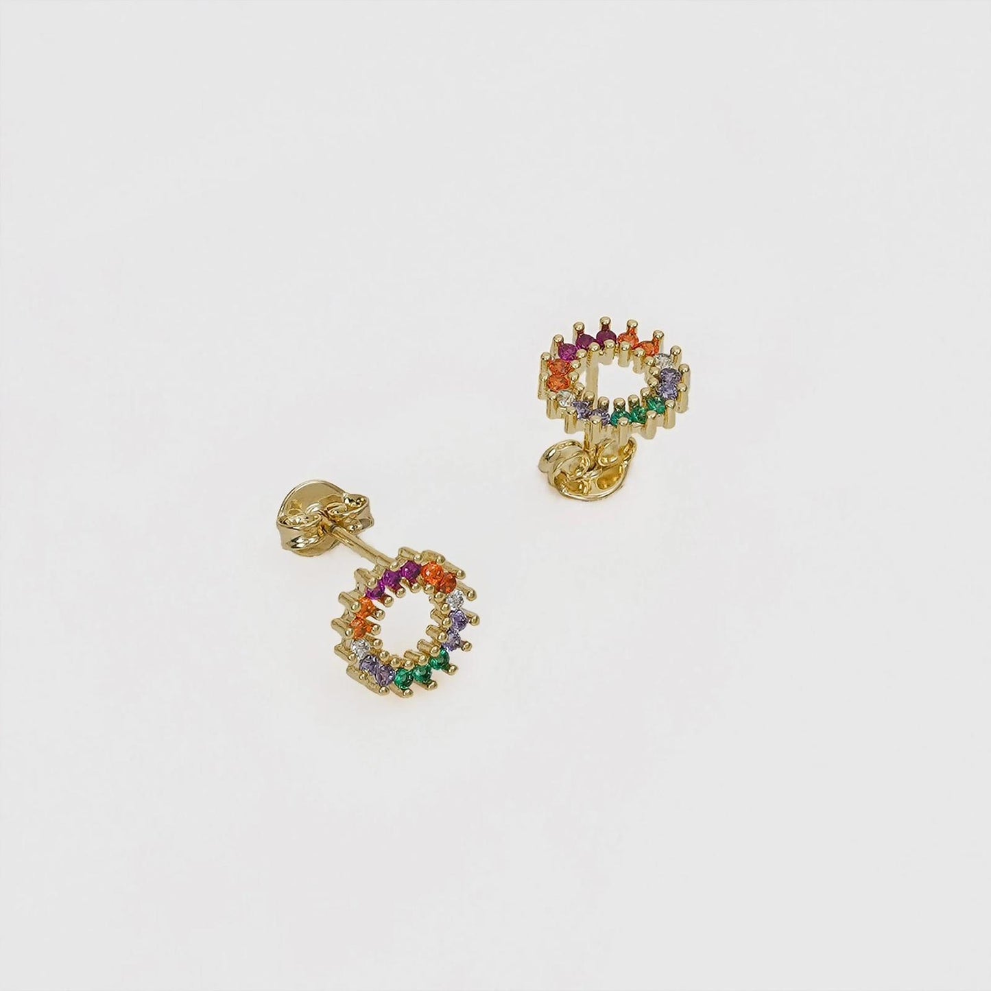 Rainbow stud earrings