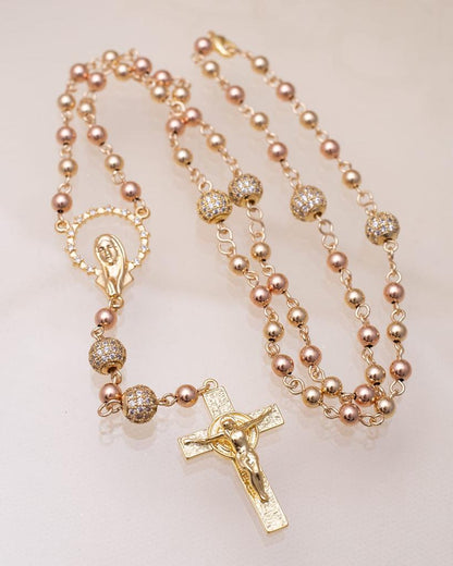 Rosary 65cm length with smooth 5mm beads