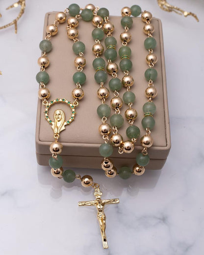 Rosary 65cm length with smooth 8mm beads