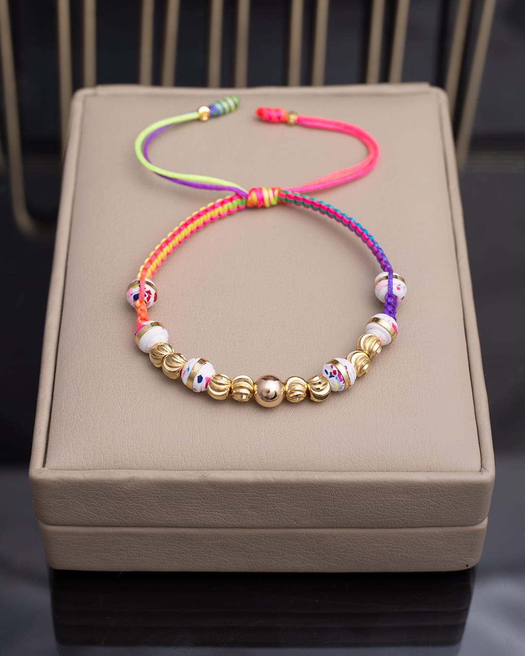 Multicolor bracelet with Italian 5mm and smooth 6mm beads