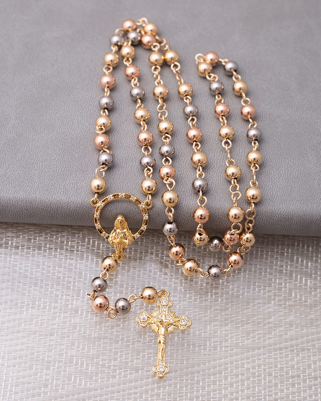 Rosary 65cm length with smooth 6mm beads