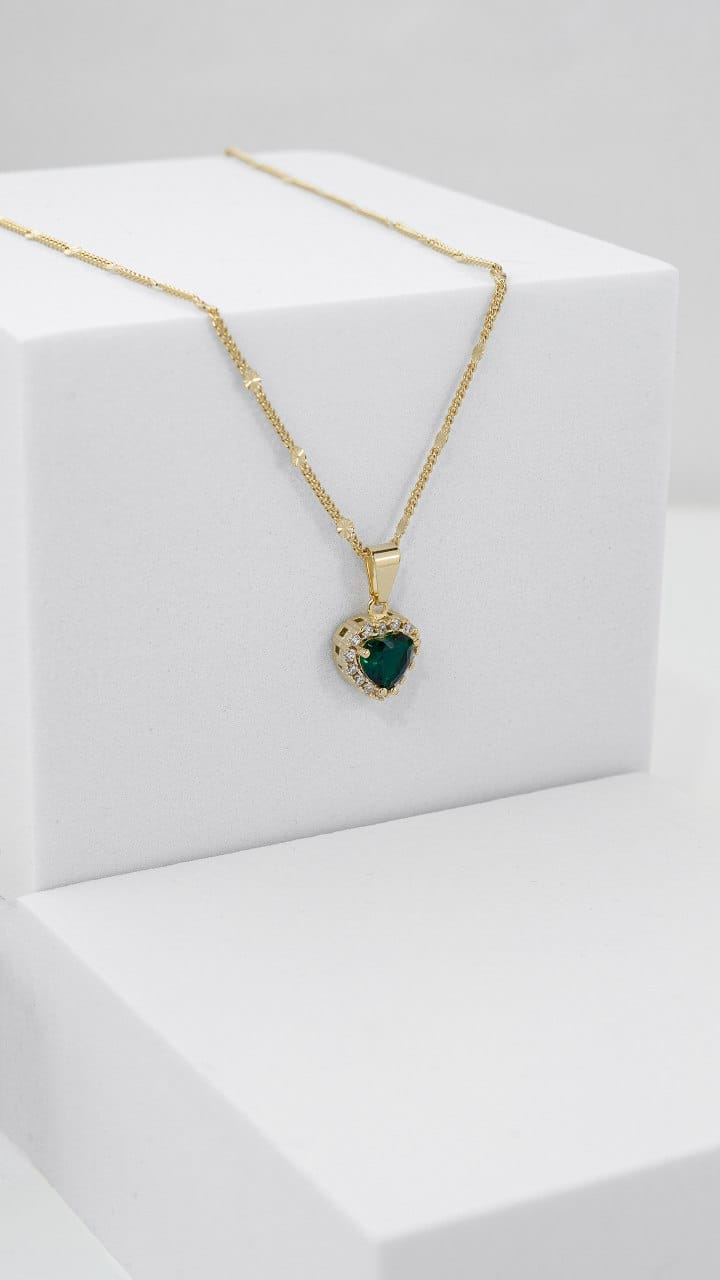 Green heart pendant