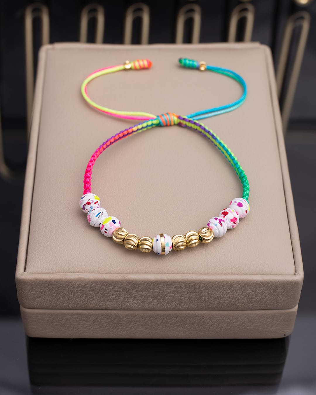 Multicolor bracelet with Italian 5mm beads