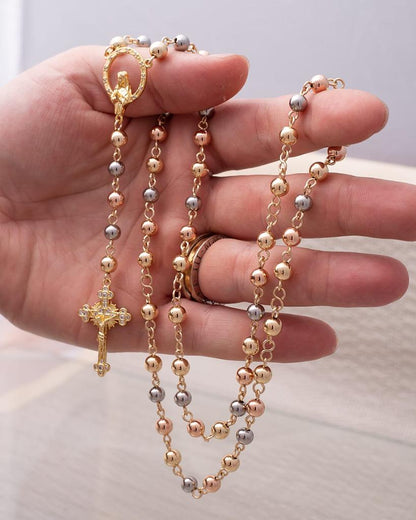 Rosary 65cm length with smooth 6mm beads