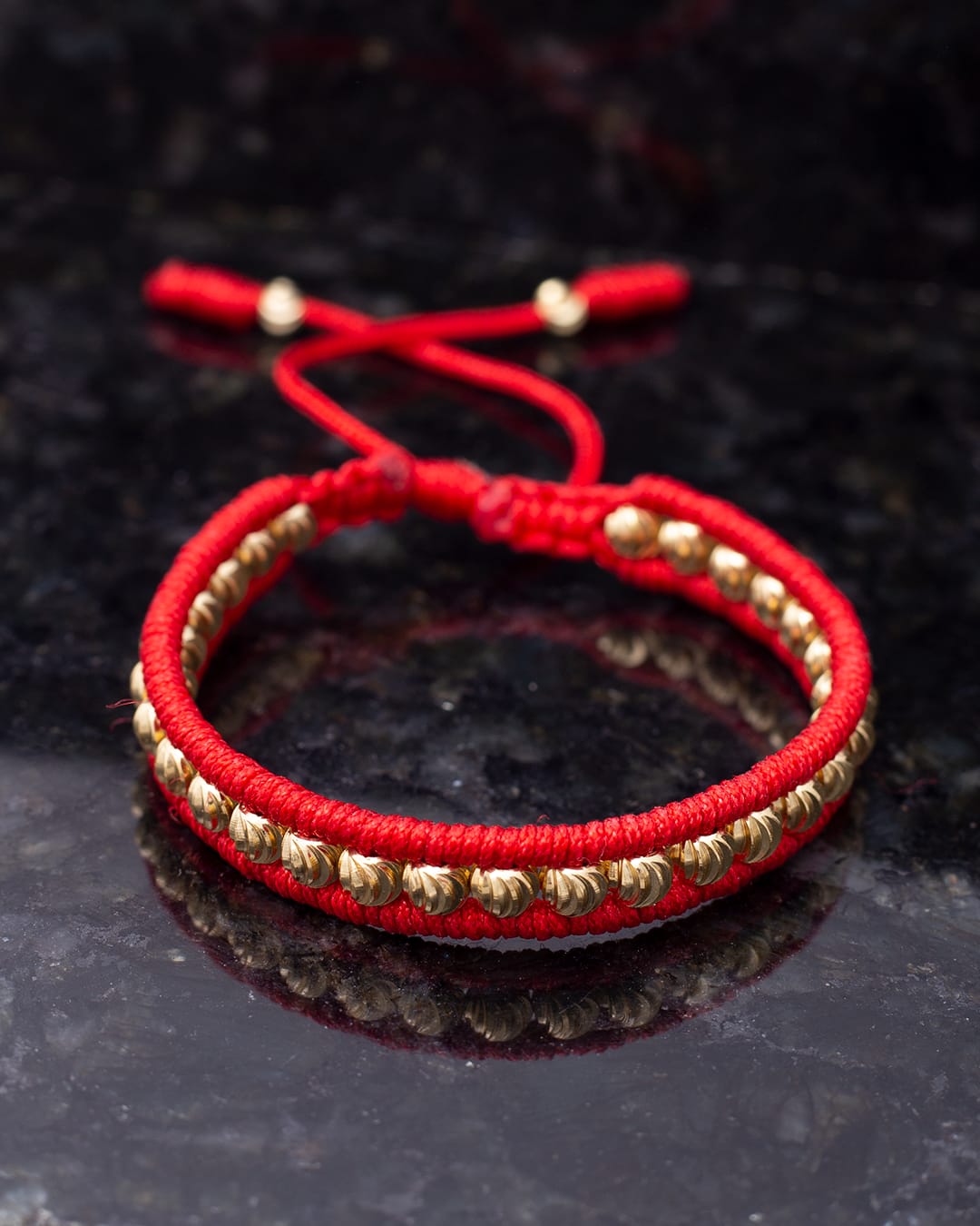 Red bracelet Italian 5mm beads