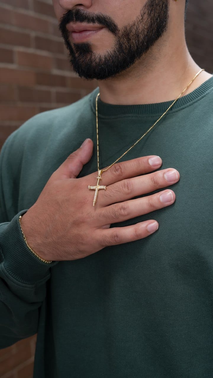 Nail cross pendant