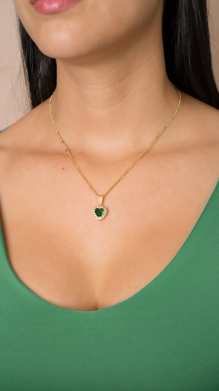 Green heart pendant